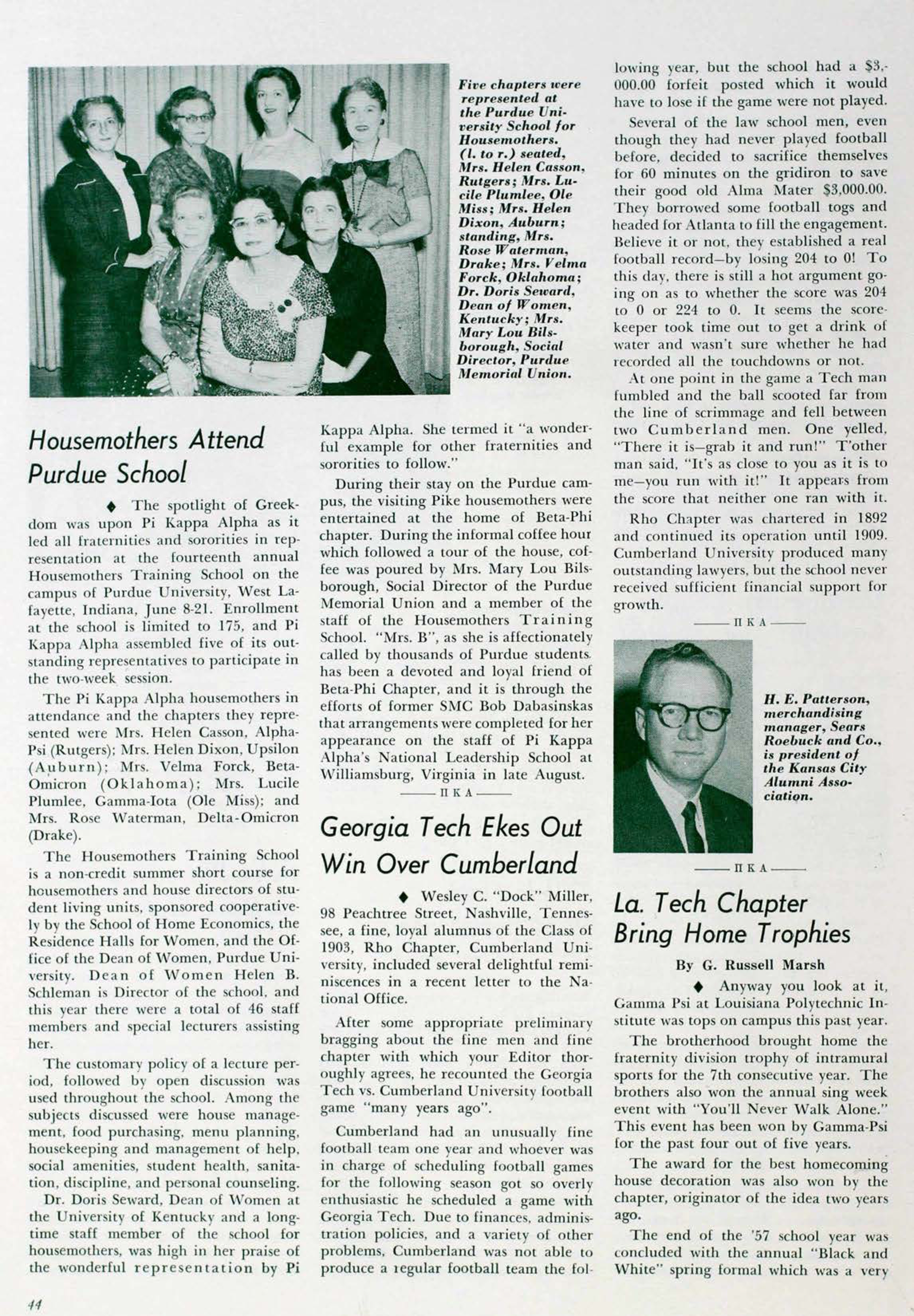 Housemothers Attend Purdue School